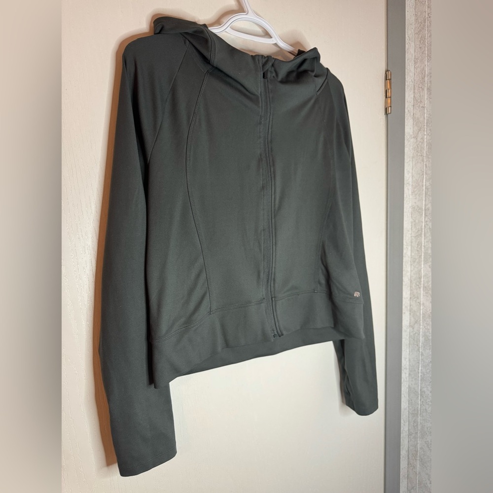 Marika Sage Grey Hooded Utility Jacket